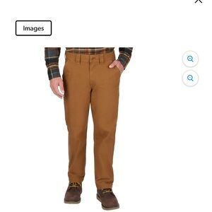 Coleman Men's Copper Canvas Fleece-lined Pants 38W-30L